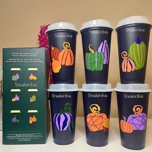 NWT Starbucks Reusable Halloween 2021 Glow Hot Cups
